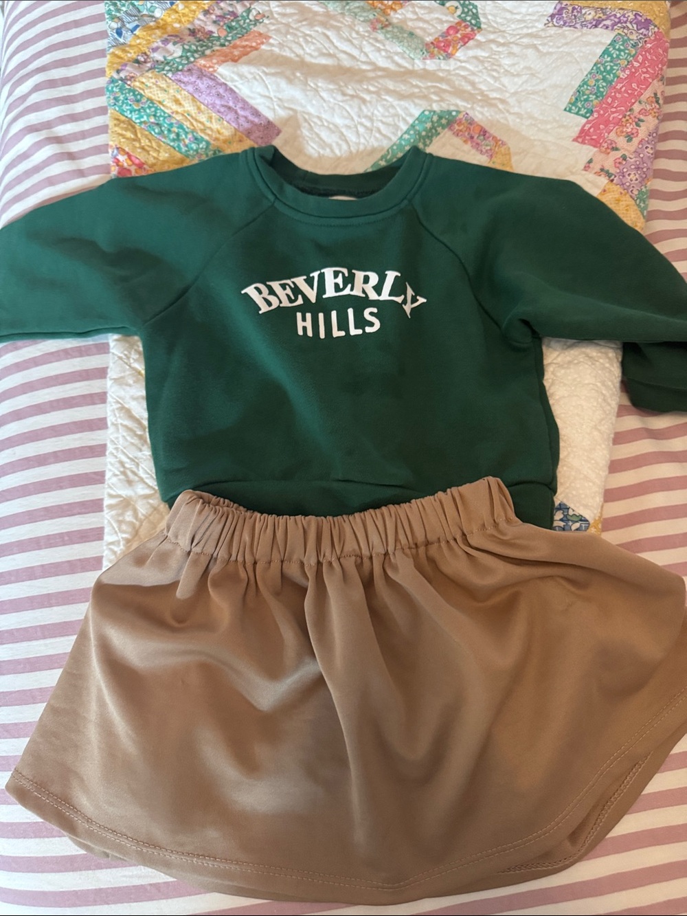 Troop Beverly Hills Kids Brown Elastic-Waist Skirt